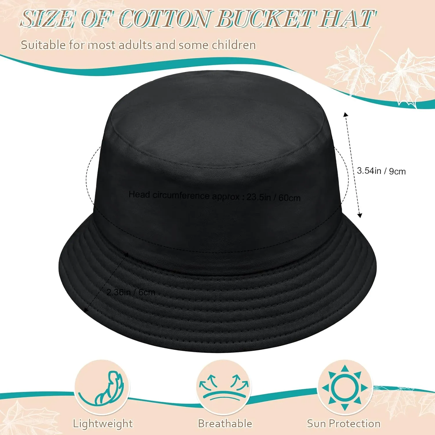 16 Pcs Solid Color Summer Bucket Hats for Women Unisex Packable Sun Hat Set Lightweight Fishman Cap for Holiday