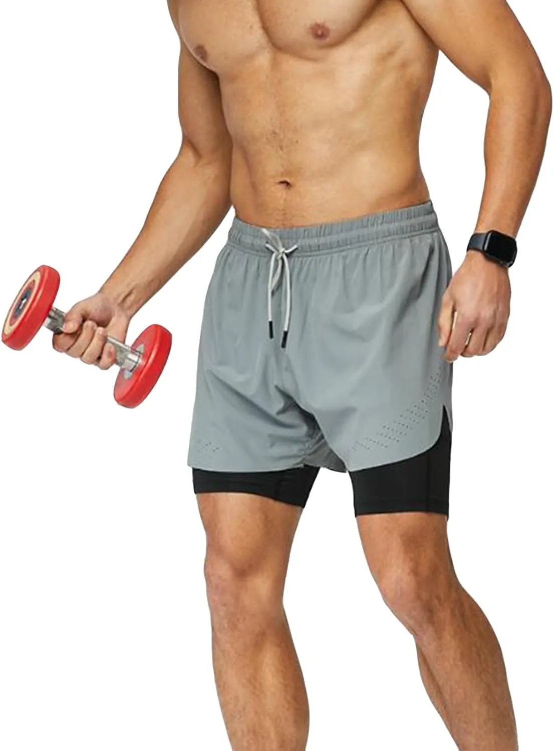 2 In 1 Jogging Shorts Men Liner Workout Running Shorts Lighweight Quick Dry Casual Summer Shorts
