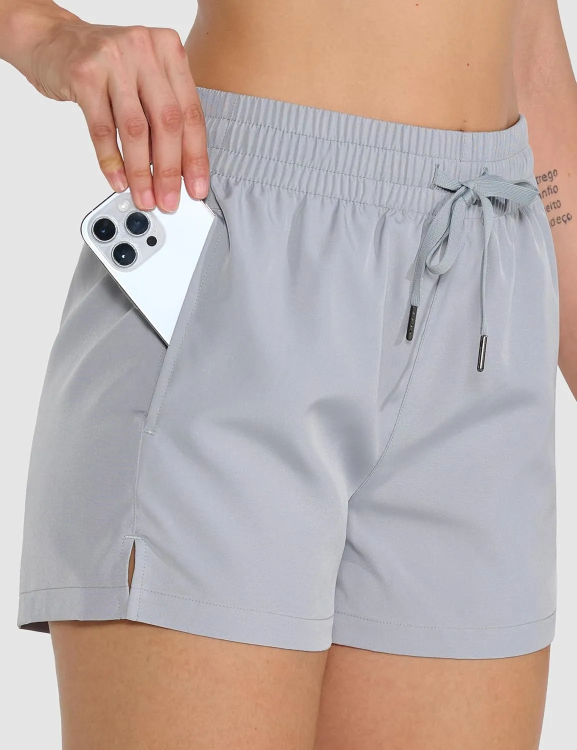 2 Pack 3" Womens Athletic Shorts Basic Running Shorts Lightweight Quick Dry Gym Workout Shorts with Pockets