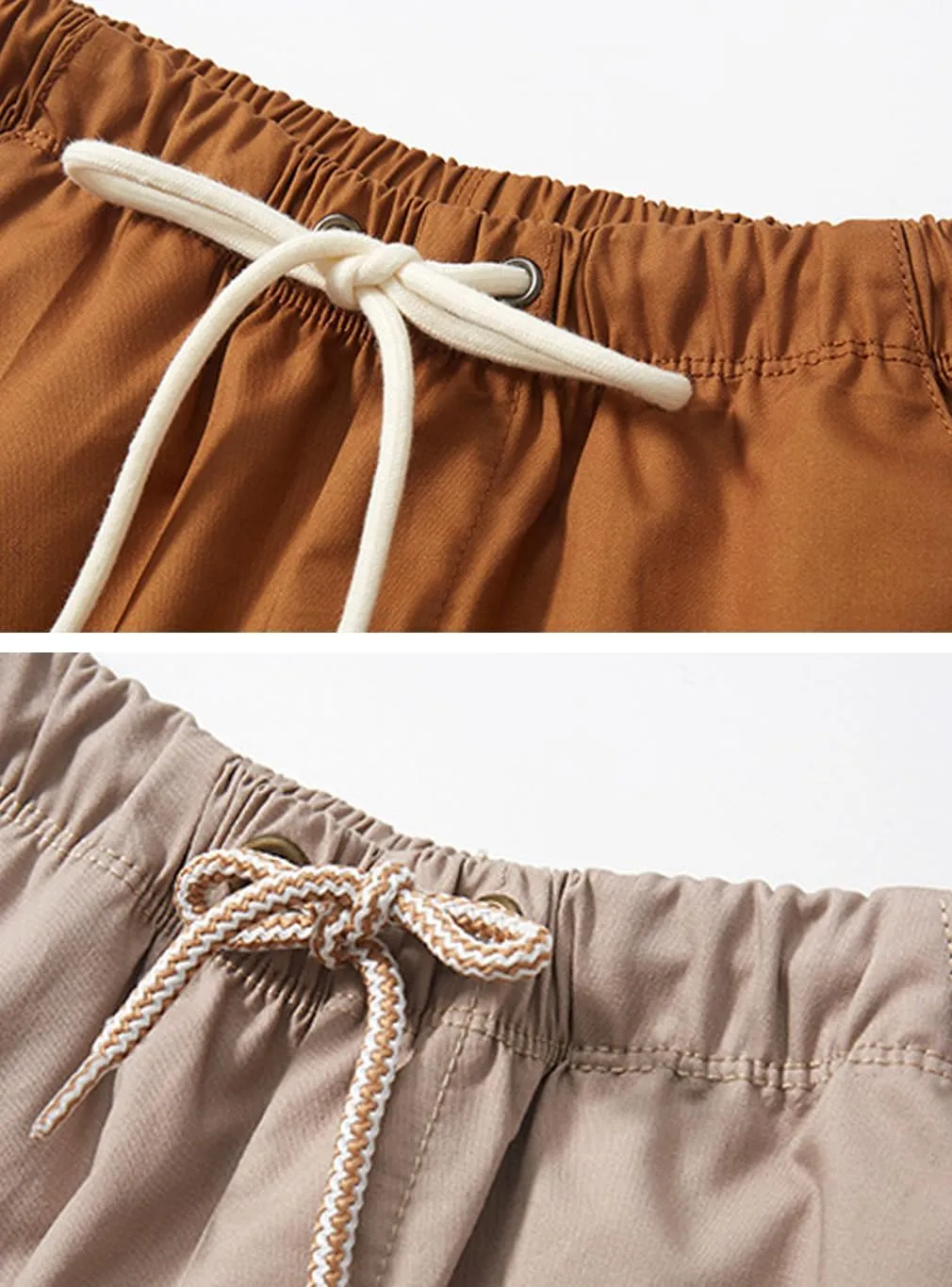 ACESTAR 2 Pack Toddler Boys Summer Shorts with Drawstring - Cotton Baby Casual Pull-On Jogger Shorts Active Sports Shorts