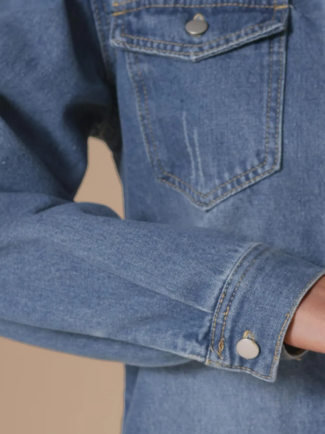 Allegra K Women's Denim Jacket Casual Long Sleeve Frayed Hem 2025 Wash Outfits Ripped Distressed Jean Jackets