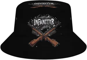 Army Infantry Crossed Rifles Bucket Hat Lightweight Fishing Hat Wide Brim Sun Protection Cap for Men Women