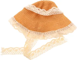 BESPORTBLE Summer Lightweight Wide Brim Sun Hat for Breathable Outdoor Cap with Lace Decoration for Beach Vacation and Travel Activities Beige