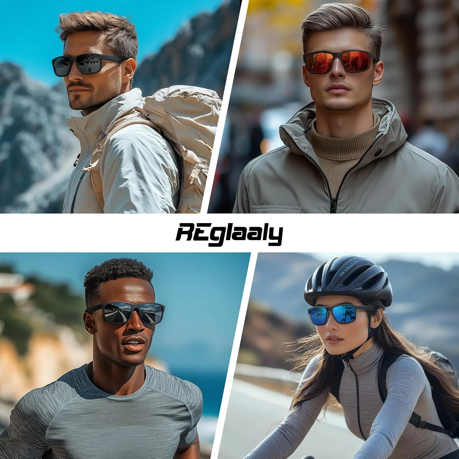 Black Polarized Sunglasses Men - Mens/Womens Sunglasses with UV Blocking for Driving and Hiking