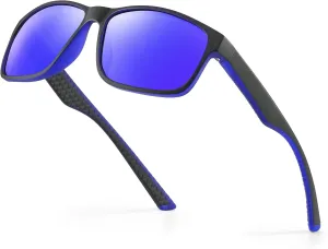 Black Polarized Sunglasses Men - Mens/Womens Sunglasses with UV Blocking for Driving and Hiking