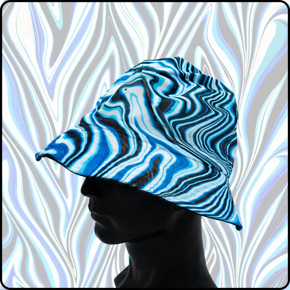 Blue Wave RGB Hydro-Dipped Bucket Hat