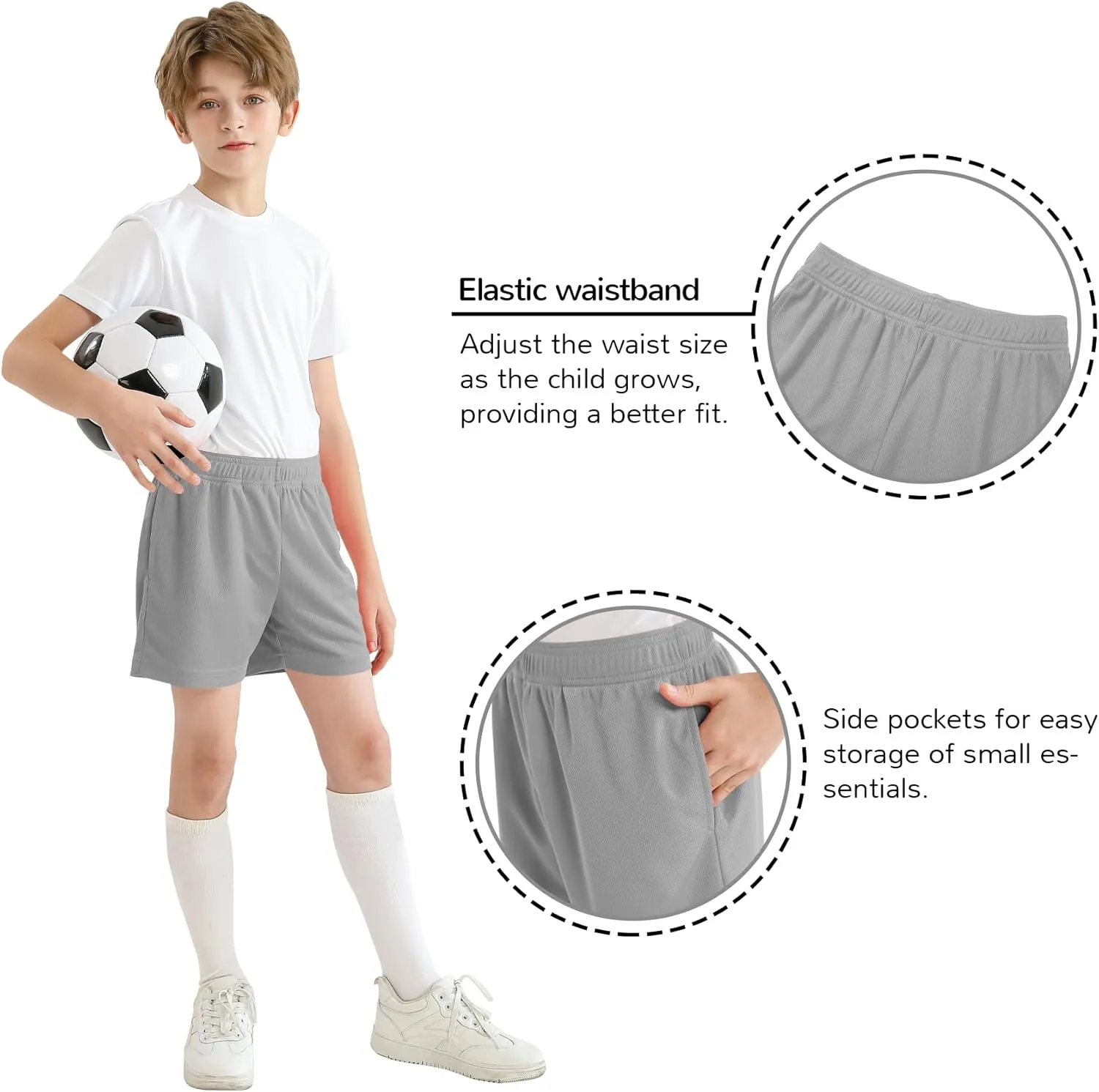 Boys and Girls Basketball Shorts Athletic Soccer Shorts Sizes 2T to Youth