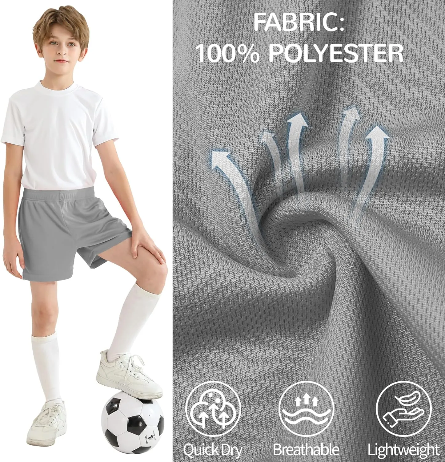 Boys and Girls Basketball Shorts Athletic Soccer Shorts Sizes 2T to Youth