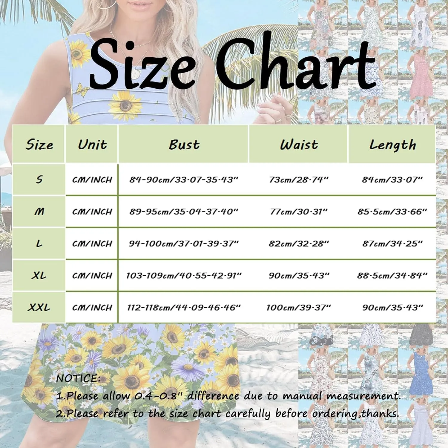 Casual Summer Dress Womens with Pockets Summer Casual Tank Dress Sleeveless Midi Beach Dress Cotton Sundresses