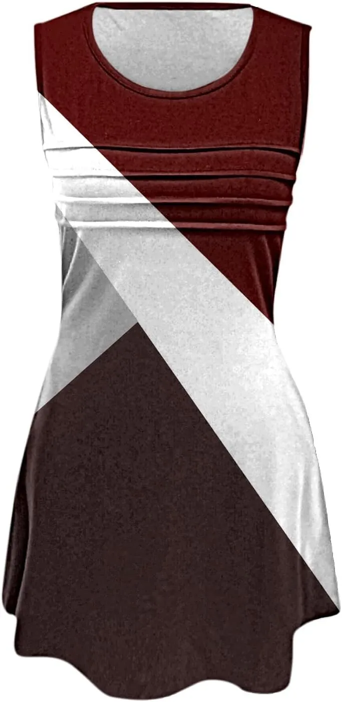 Casual Summer Dress Womens with Pockets Summer Casual Tank Dress Sleeveless Midi Beach Dress Cotton Sundresses