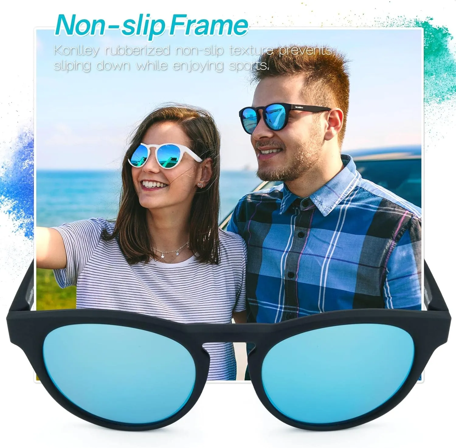 Cat Eye Sunglasses Retro Vintage Eyewear Non-slip Round Sunglasses for Men & Women Polarized/Non-Polarized Lens UV Protection