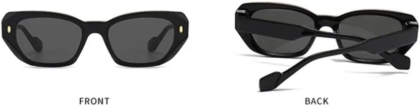 Cat Eye Sunglasses Women Vintage Shades Uv400 Protection Polygonal Frame Retro Street Eyewear
