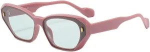 Cat Eye Sunglasses Women Vintage Shades Uv400 Protection Polygonal Frame Retro Street Eyewear