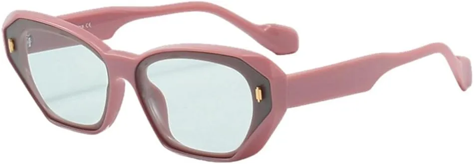 Cat Eye Sunglasses Women Vintage Shades Uv400 Protection Polygonal Frame Retro Street Eyewear
