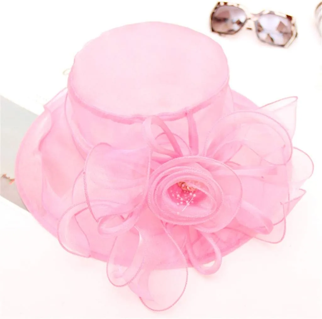 Church Hat for Women Kentuck𝚢-Derby Tea Party Wedding Dress Hats with Rhineston𝚎 2025 Derby Hat Sun Hat
