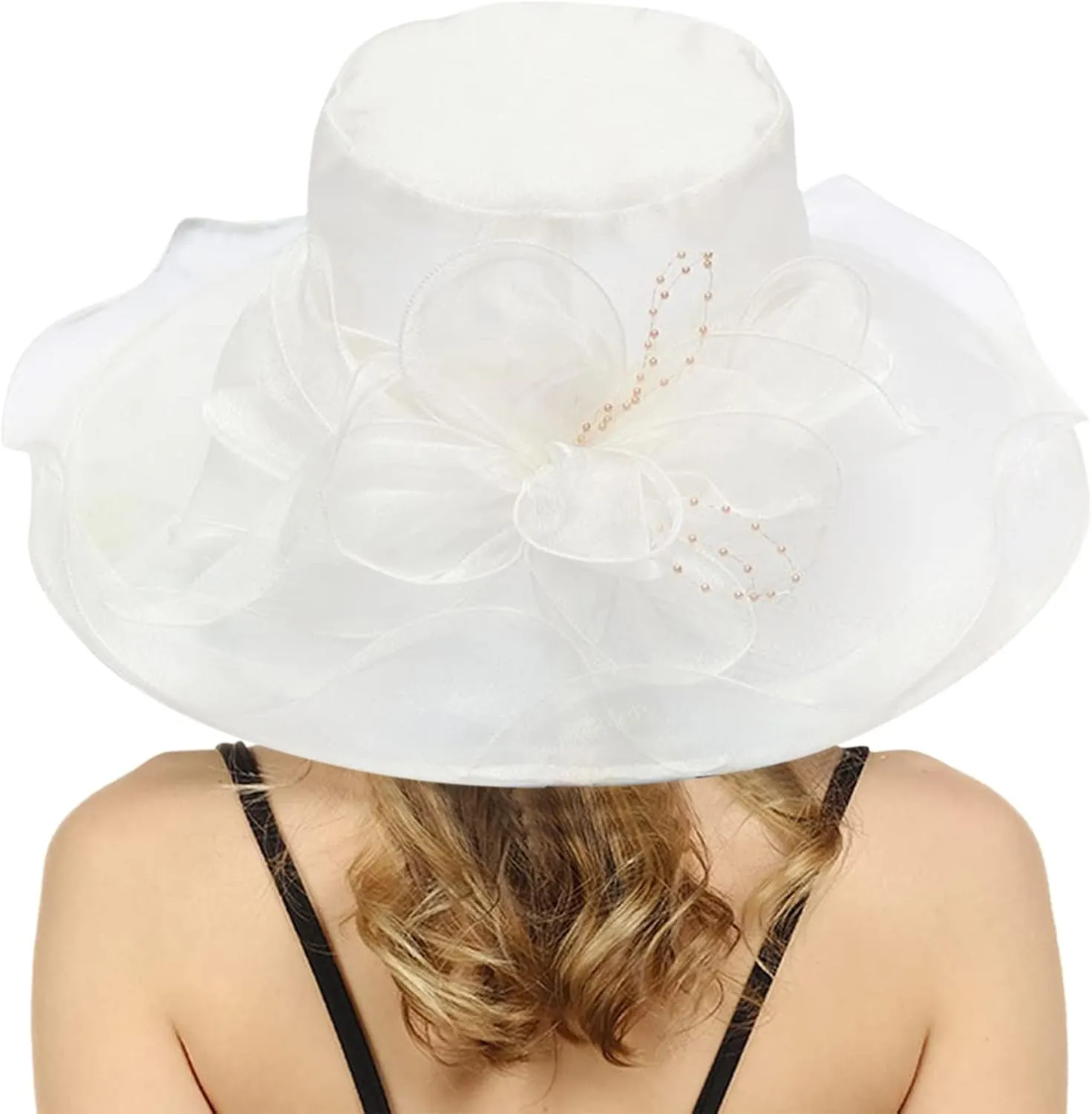 Church Hats for Women 2025, Womens Kentucky Church Derby Hat Wide Brim Tea Party Fascinators Wedding Elegant Cap