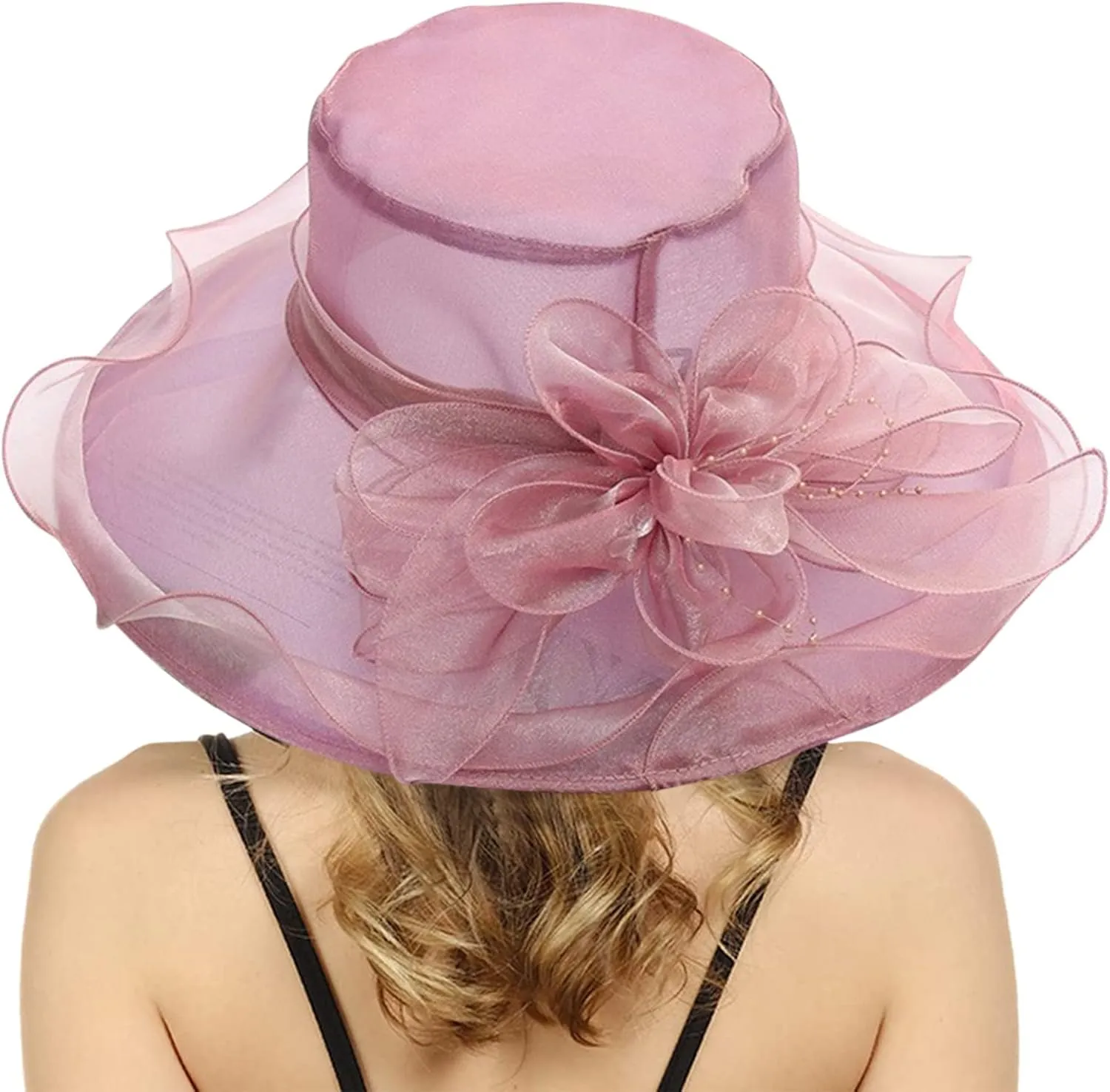 Church Hats for Women 2025, Womens Kentucky Church Derby Hat Wide Brim Tea Party Fascinators Wedding Elegant Cap