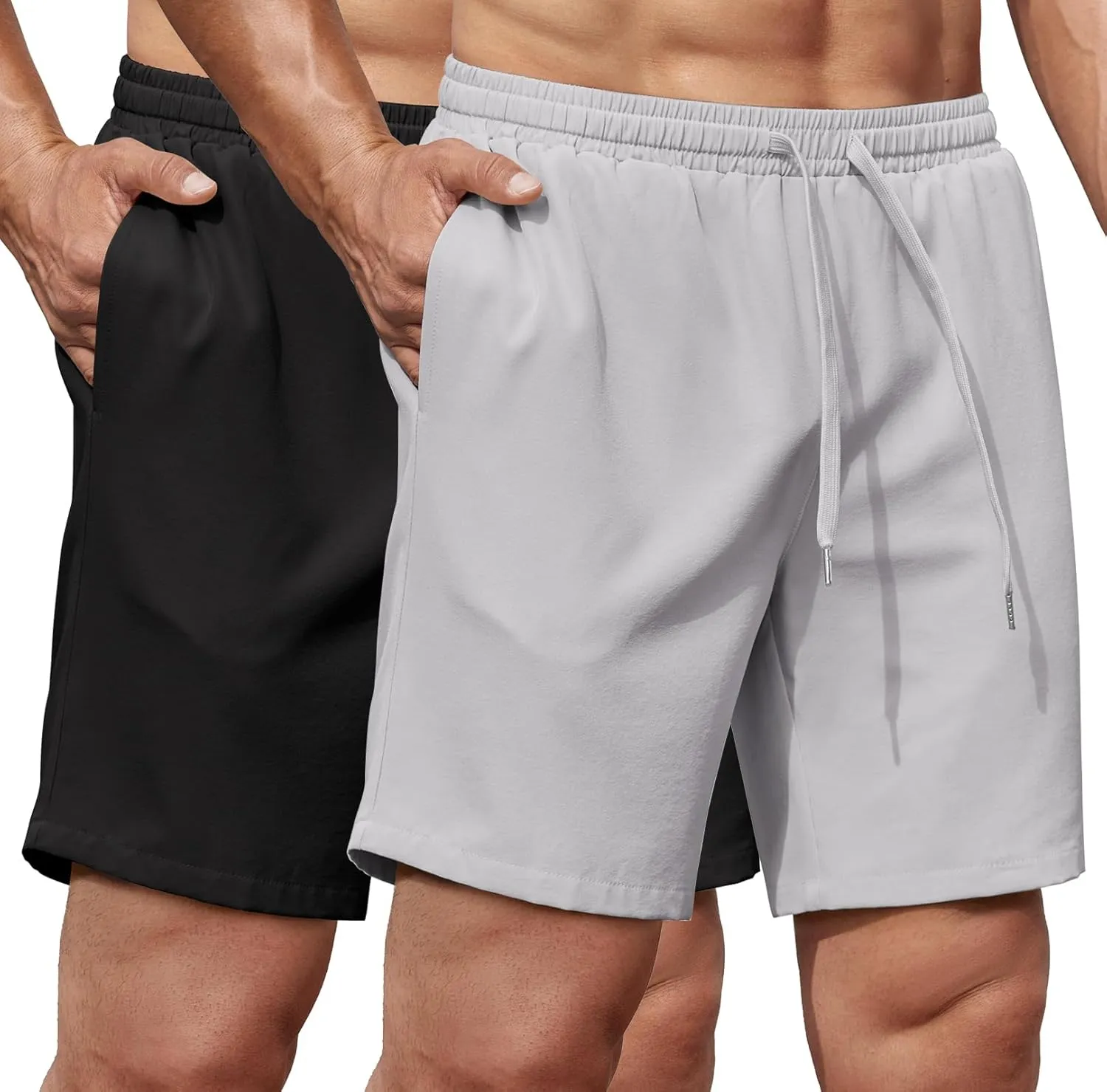COOFANDY Men's Gym Workout Shorts 8 Inch Quick Dry Athletic Shorts Lightweight Drawstring Running Shorts