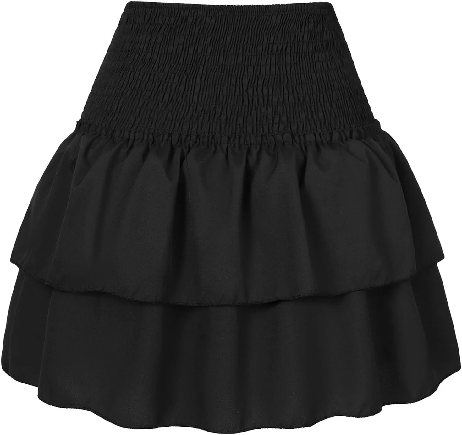 CRNTCEM Women High Waist Ruffle Mini Skirt Floral Print Pleated A-line Short Skirt Stretchy Summer Tennis Beach Mini Skirts