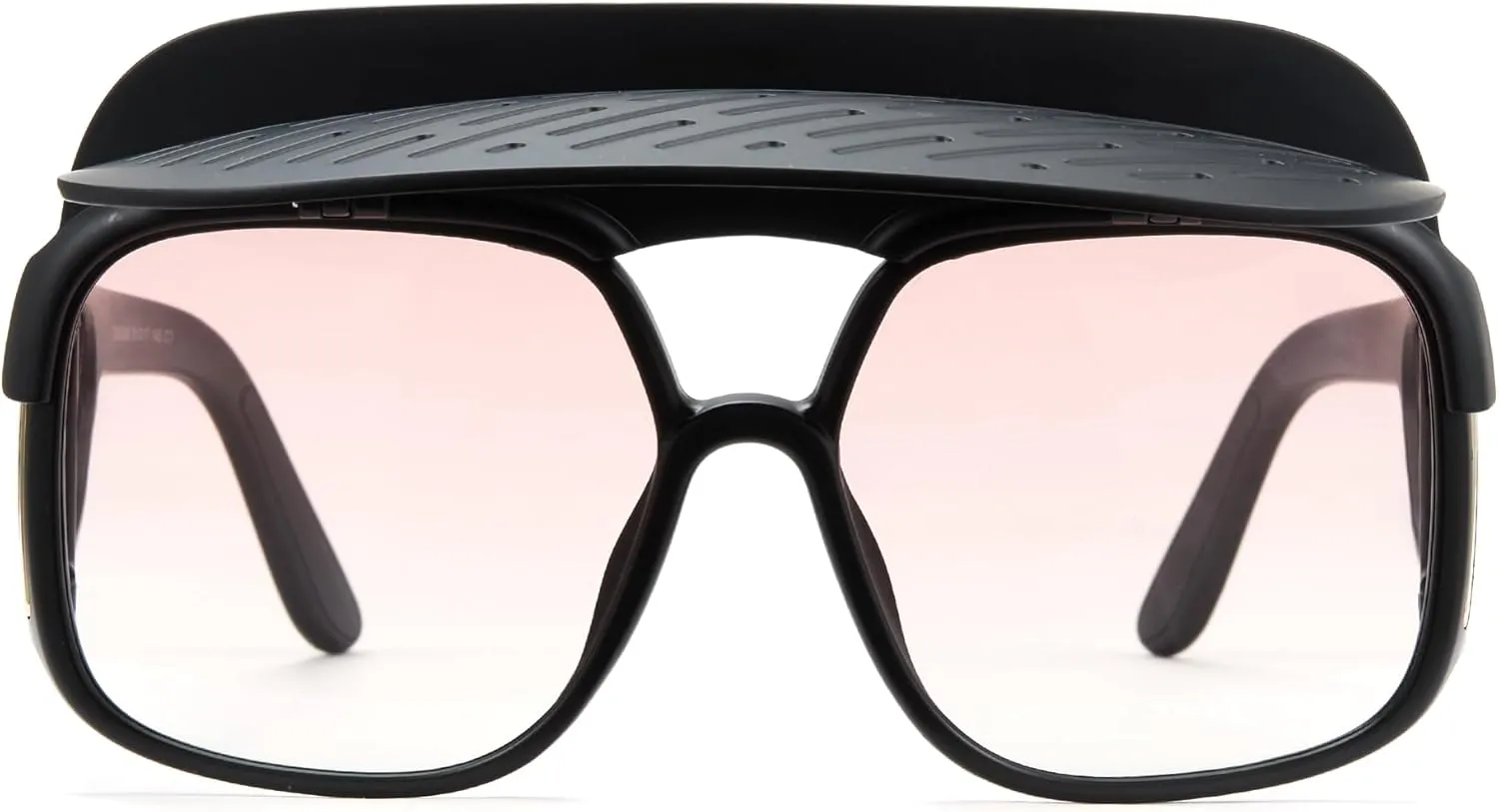 Cyxus Oversize Square Polarized Sunglasses For Women With Sun Visor, Double UV Protection.