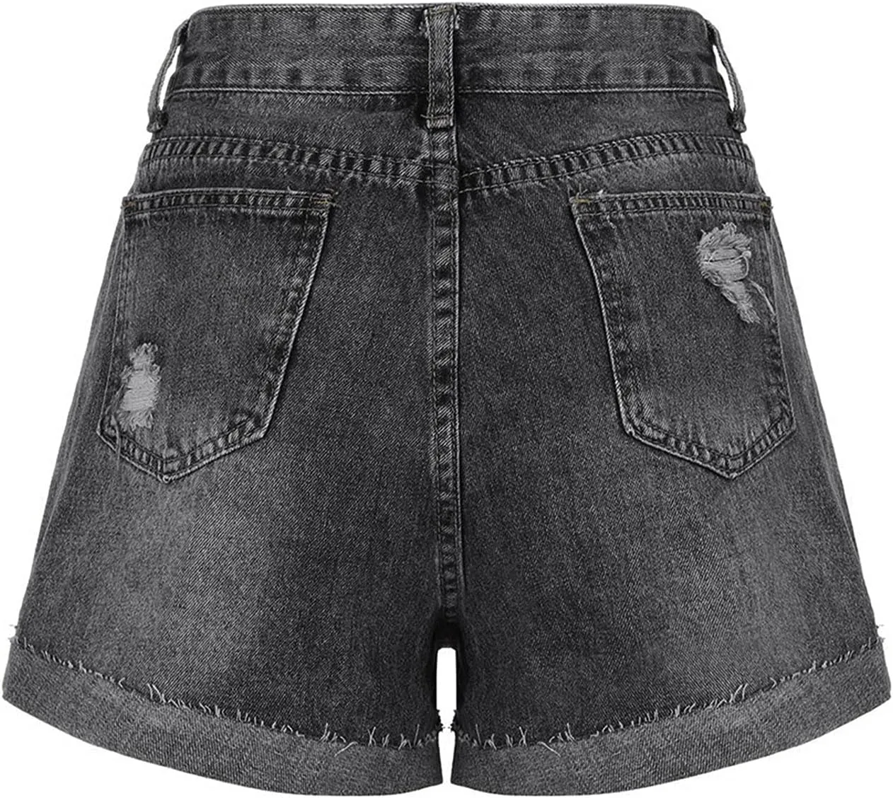 Denim Shorts for Thick Thighs Womens Jeans Casual Summer High Waisted Stretchy Denim Hot Ripped Shorts