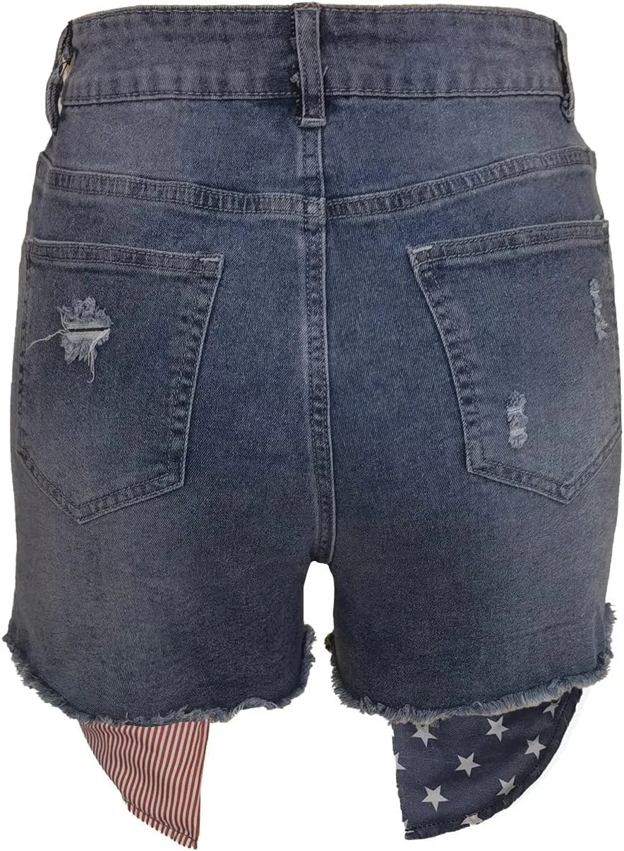 Denim Shorts for Women High Waisted Denim Short Stretchy Casual Summer Trendy Girls Jean Shorts Jeans Short with Pocket