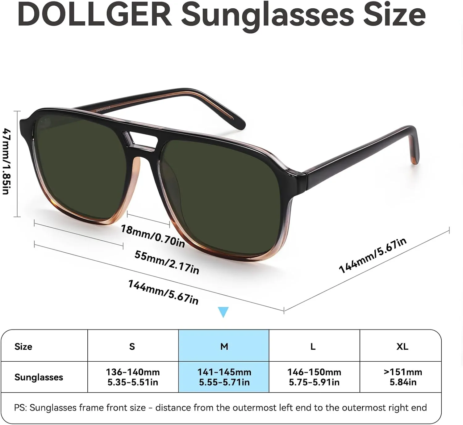 Dollger Retro Polarized Aviator Sunglasses for Men Women Vintage 70s Square Flat Pilot Shades Driving Fishing UV Protection