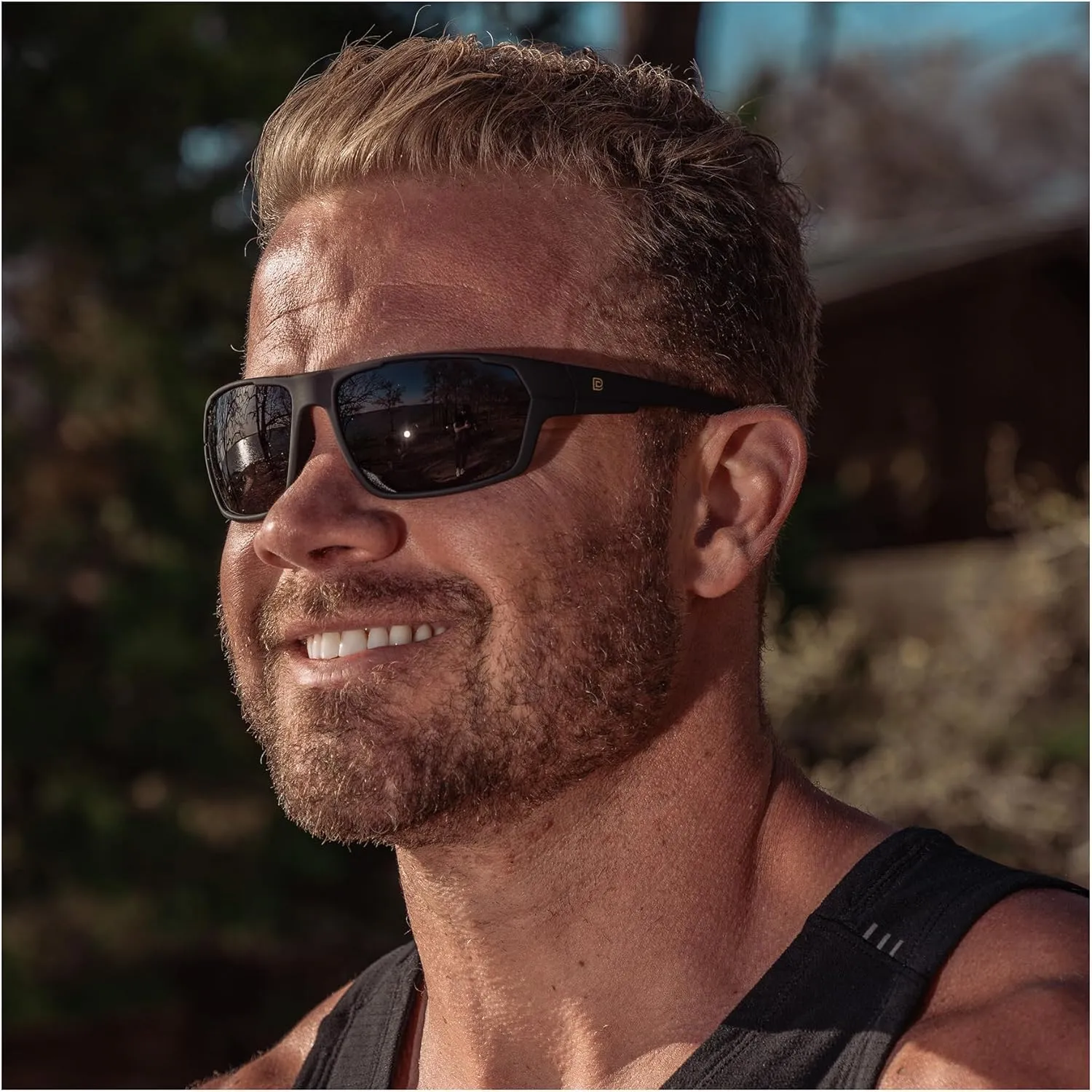 DUCO Polarized Sports Sunglasses for Men Women Wrap Around Lightweight Sun Glasses for Driving Fishing Cycling DC6300