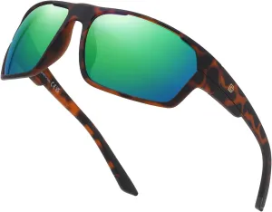 DUCO Polarized Sports Sunglasses for Men Women Wrap Around Lightweight Sun Glasses for Driving Fishing Cycling DC6300