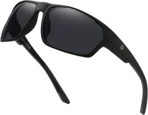 DUCO Polarized Sports Sunglasses for Men Women Wrap Around Lightweight Sun Glasses for Driving Fishing Cycling DC6300