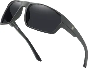 DUCO Polarized Sports Sunglasses for Men Women Wrap Around Lightweight Sun Glasses for Driving Fishing Cycling DC6300