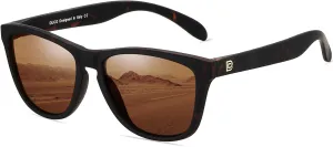 DUCO Retro Round Polarized Sunglasses for Men Women Driving Sun Glasses UV400 Protection Lightweight Frame Shades 3002