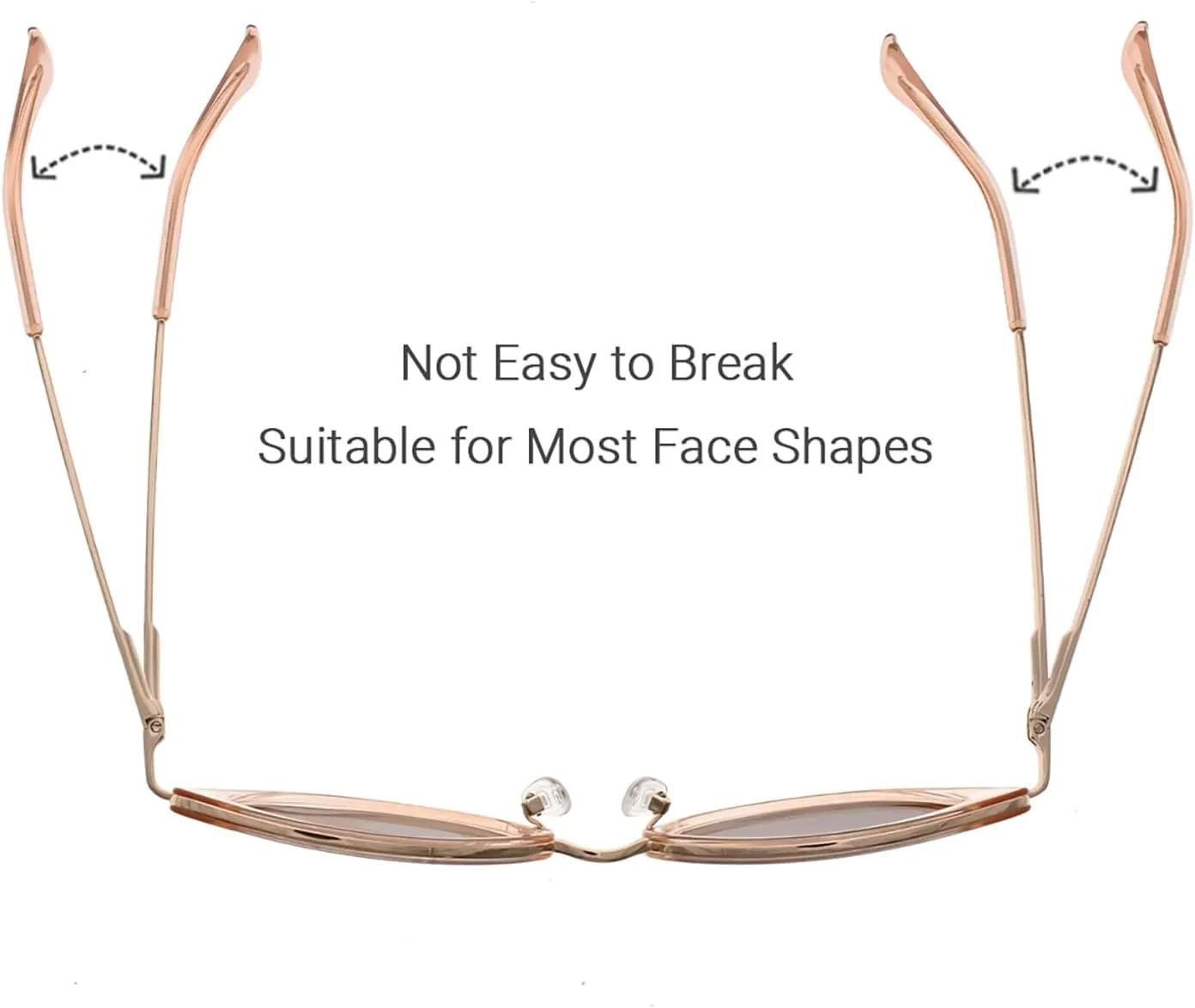 FAA'N Retro Big Frame Cat Eye Polarized Sunglasses Women with Spring Hinge