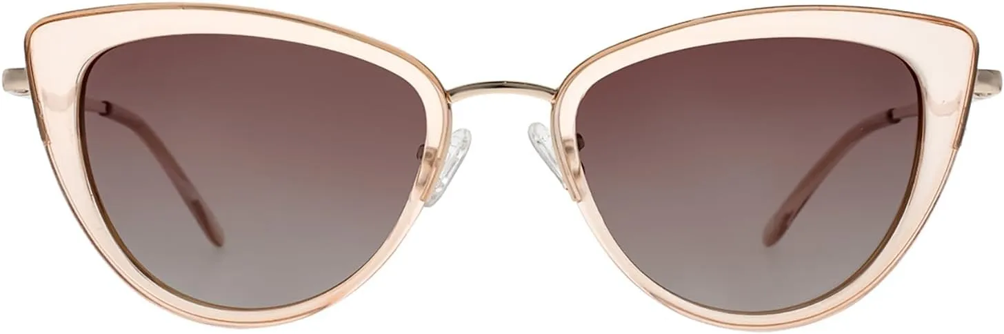 FAA'N Retro Big Frame Cat Eye Polarized Sunglasses Women with Spring Hinge