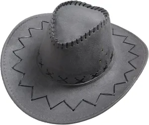 Faux Felt Cowboy Hats for Women Men Wide Brim Outdoor Fedora Hats Lightweight Sun Protect Vintage Western Cowgirl Hat