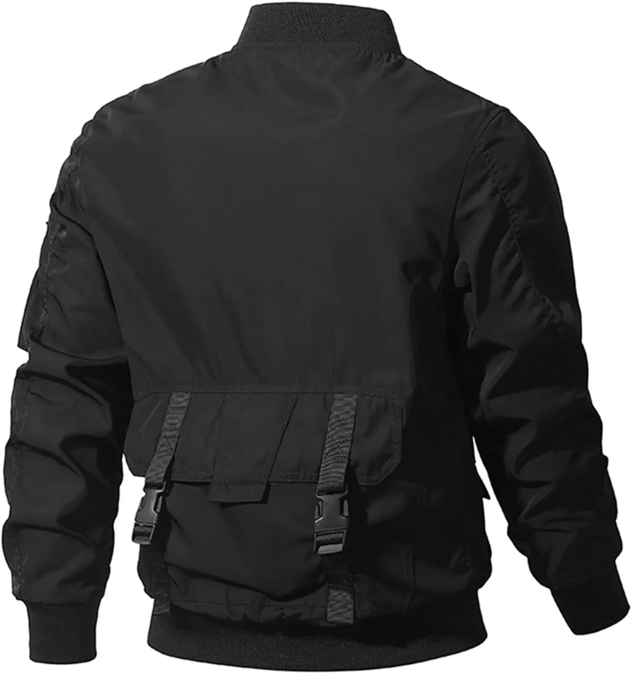 Finelylove Mens Military Tactical Jacket Lightweight Cargo Bomber Jacket Waterproof Spring Fall Windbreaker with Pockets