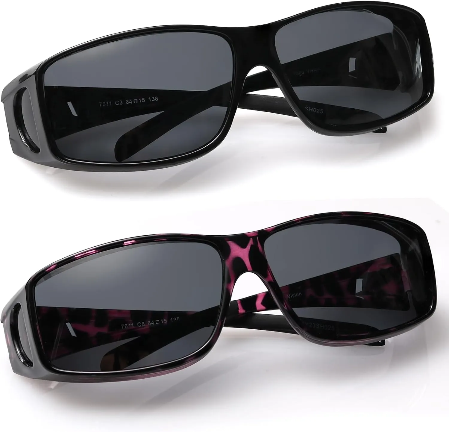 Fit Over Wrap Sunglasses Polarized Lens Wear Over Eyeglasses 100% UV Protection for Men and Women