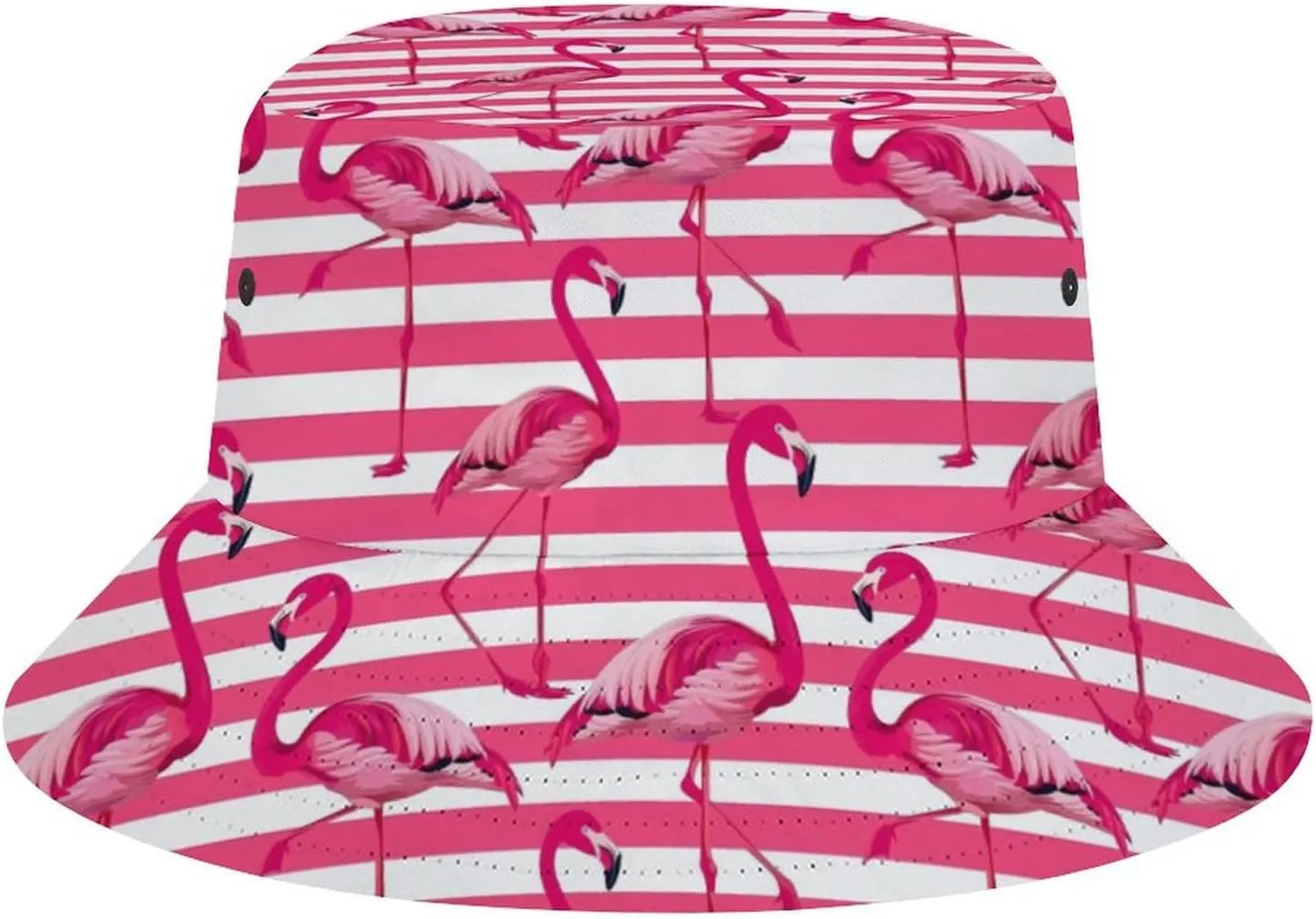 Flamingo Bucket Hat Lightweight Fishing Hat Wide Brim Sun Protection Cap for Men Women