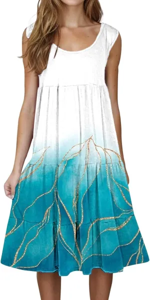Floral Dress Long Dress with Pockets Short Sleeve Dresses Flowy Beach Swing 2025 Boho Floral Print Beach Cover