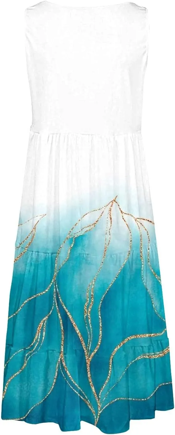 Floral Dress Long Dress with Pockets Short Sleeve Dresses Flowy Beach Swing 2025 Boho Floral Print Beach Cover