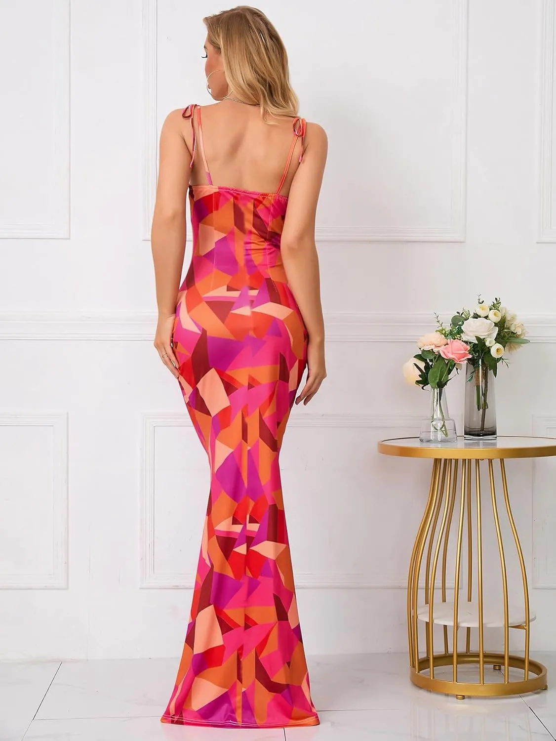 Floral Midi Corset Dress, Women Floral Corset Dress,Women's Summer Floral Bodycon Maxi Dress