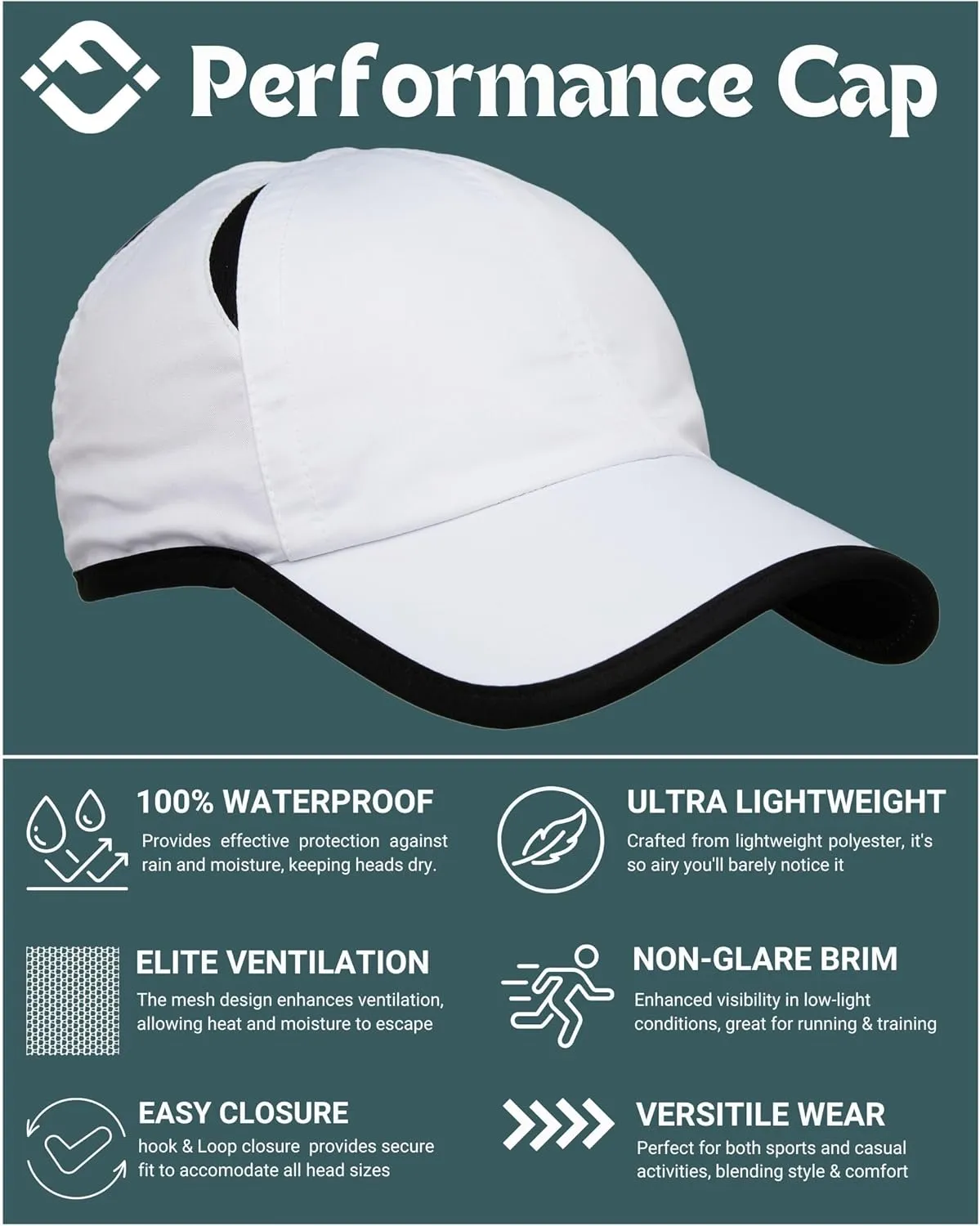Funky Junque Men's Lightweight Breathable Baseball Cap - Quick Dry Running Hat - Classic Colors, Club Designs, Easter Pastels