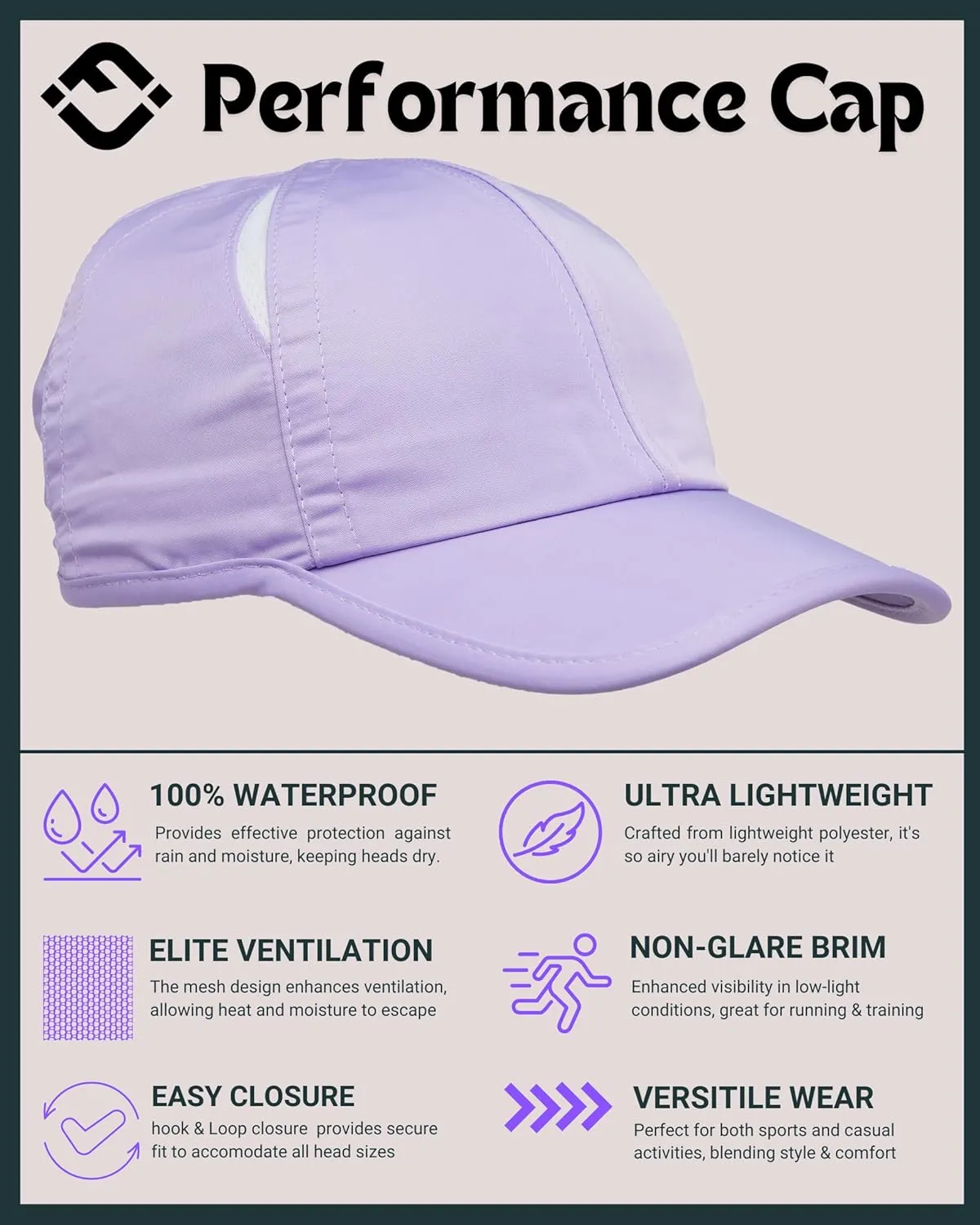Funky Junque Men's Lightweight Breathable Baseball Cap - Quick Dry Running Hat - Classic Colors, Club Designs, Easter Pastels