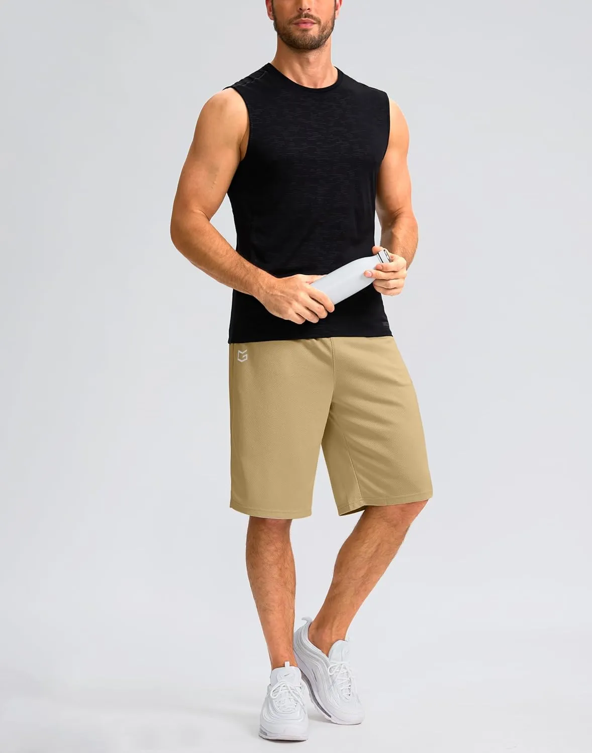G Gradual Men's Athletic Shorts with Pockets 11" Long Basketball Shorts Lightweight Quick Dry Gym Workout Shorts for Men