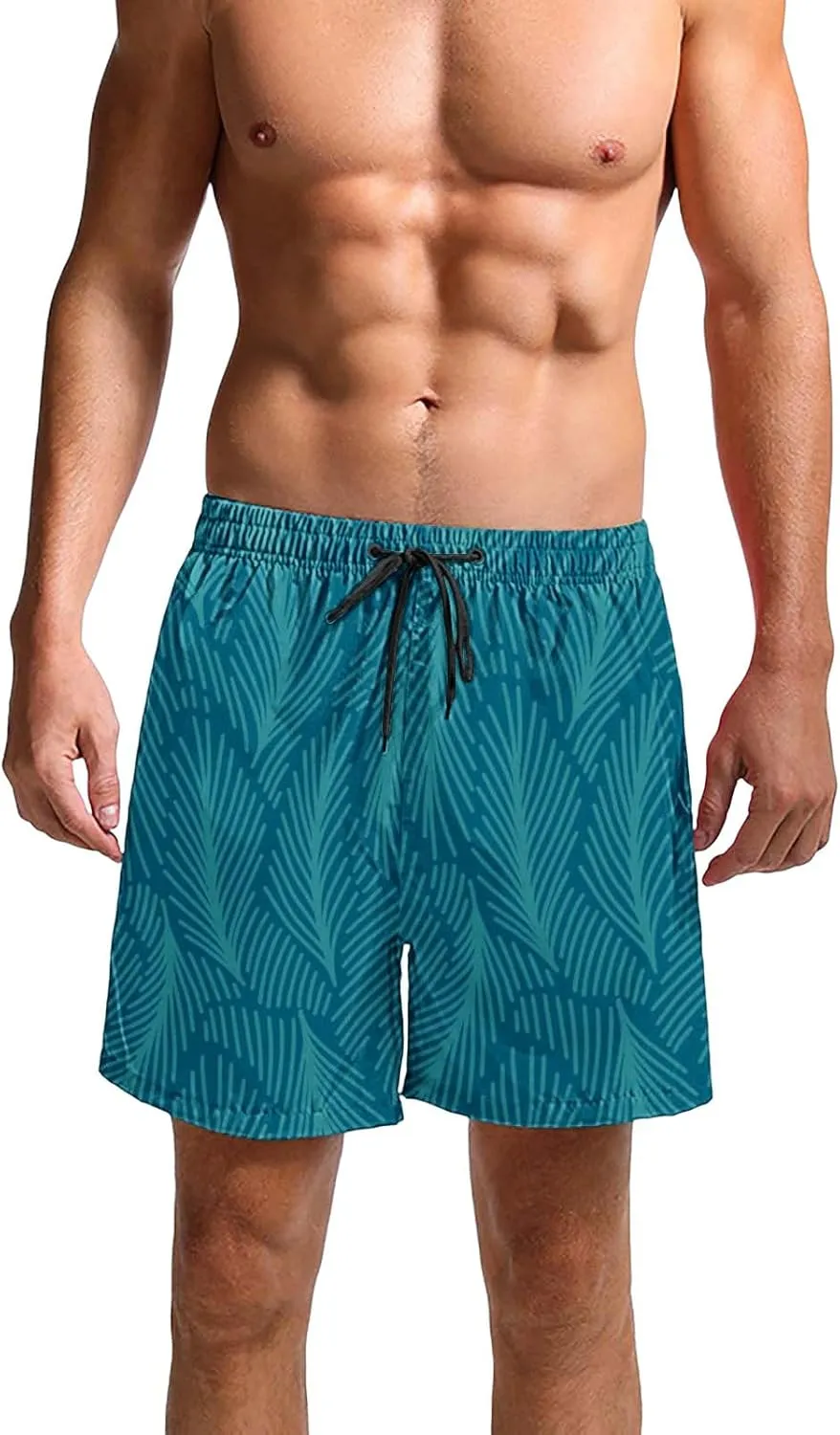 Hawaii Shorts for Men Fashion Printed Elastic Waist Drawstring Lounge Pant Loose Fit Lightweight Beach Surfing Shorts