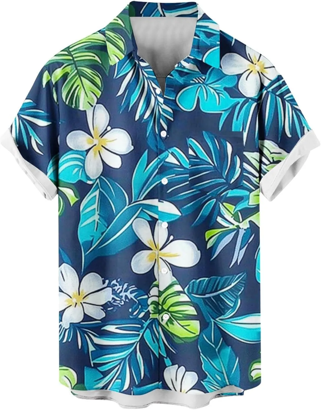 Hawaiian Shirts for Men Summer Beach Casual Short Sleeve Button Down Shirts Novelty Print Tropical Floral Tops