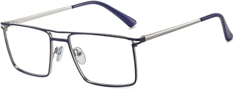 HMRGLMIE-Male blue light blocking glasses for men clear lens glasses frame metal