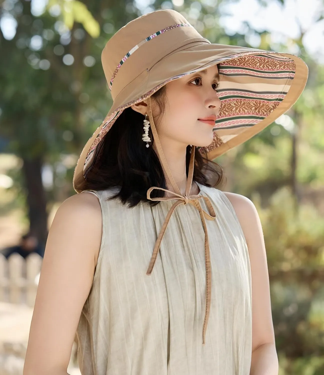 HUAMULAN Wide Brim Women Summer Sun Floppy Hat Beach Bucket Fishing Hats Reversible Packable Outdoor UV Protection