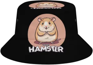 I Love Hamster Bucket Hat Lightweight Fishing Hat Wide Brim Sun Protection Cap for Men Women