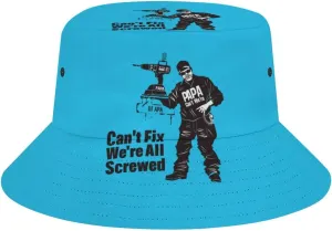 If PAPA Can't Fix It We're All Screwed Bucket Hat Lightweight Fishing Hat Wide Brim Sun Protection Cap for Men Women